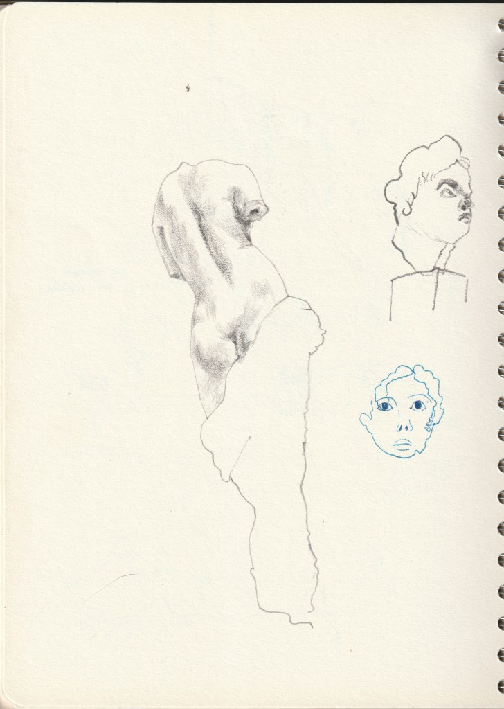 Notebook's anotations of the enviroment, made with colors and mixed technique